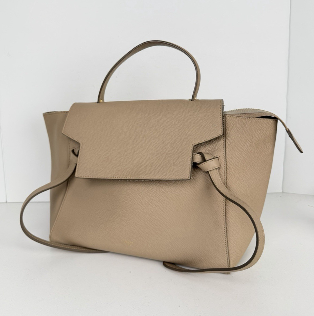 Celine by Phoebe Philo Belt Bag Large in Neutral Leather with Knot Details S